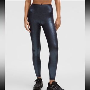 Lululemon Black Align 25” Ribbed Shine Leggings - Women